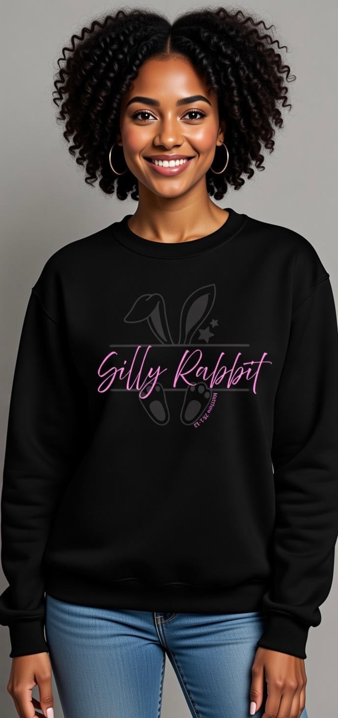 Unisex “Silly Rabbit” Crewneck Sweatshirt Pullover