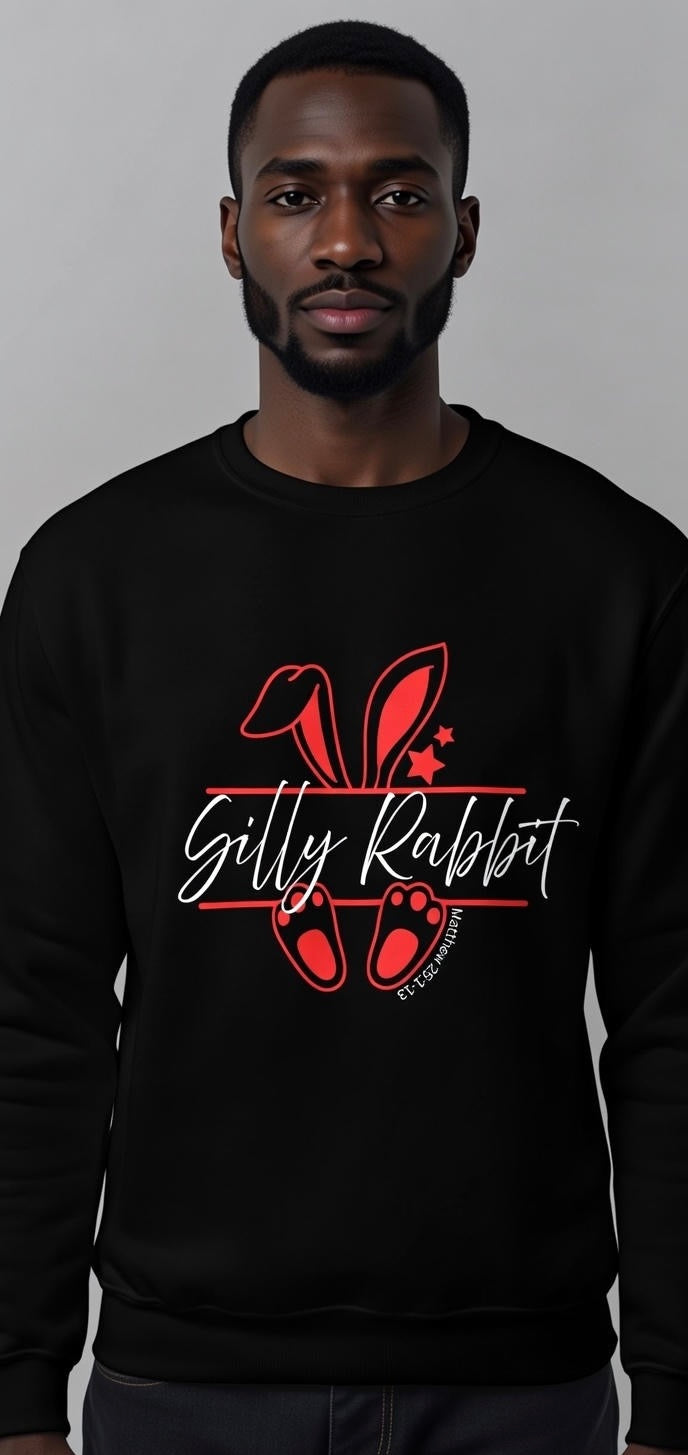 Unisex “Silly Rabbit” Crewneck Sweatshirt Pullover