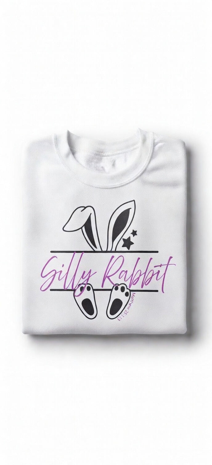 Unisex “Silly Rabbit” Crewneck Sweatshirt Pullover