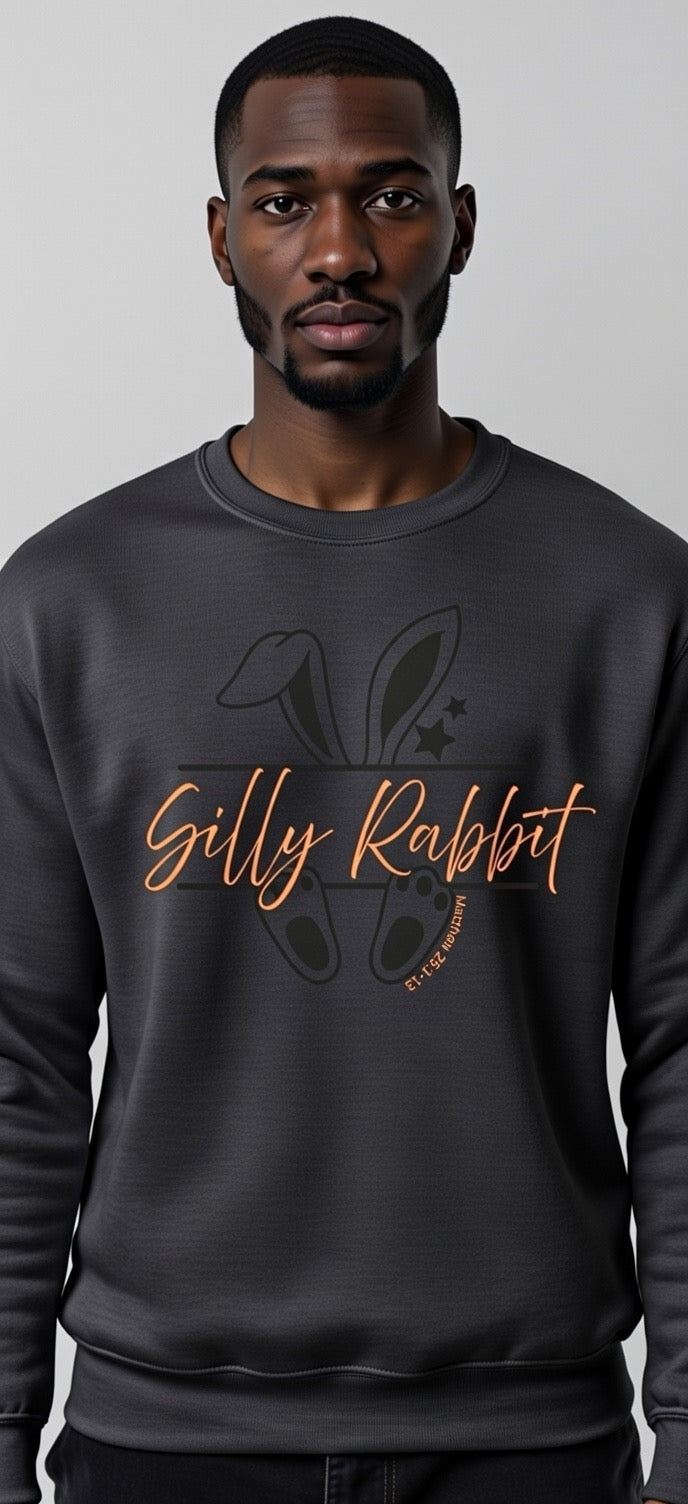 Unisex “Silly Rabbit” Crewneck Sweatshirt Pullover