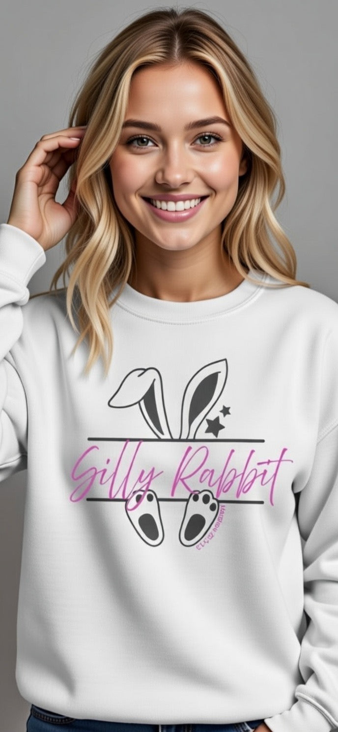 Unisex “Silly Rabbit” Crewneck Sweatshirt Pullover