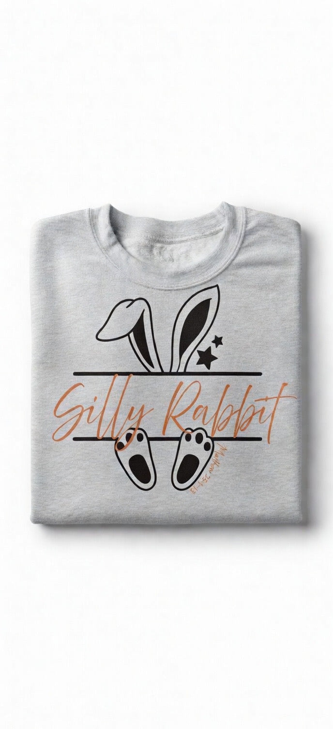 Unisex “Silly Rabbit” Crewneck Sweatshirt Pullover